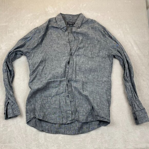 Claiborne Mens 100% Linen Shirt Size XL Long Sleeve Button Down Slim Fit Casual - Picture 8 of 9